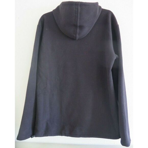 Champion 213555-001 Men's Size M Black Suede Script Logo Fleece Hoodie $105 - Picture 2 of 8